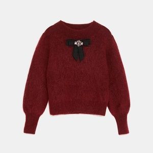 Zara Sweaters - ZARA soft feel sweater with bow Zara Sweaters - ZARA soft feel sweater with bow